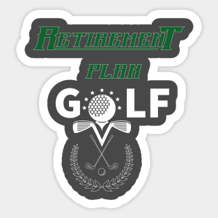 Golf Retirement Plan Sticker